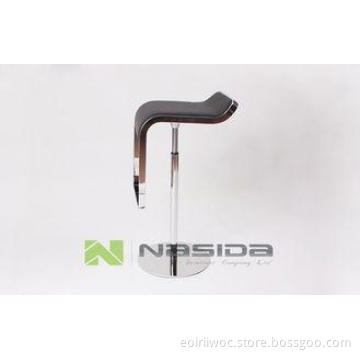 Tall Swivel LEM Piston Stool with leather seat stainless st